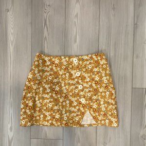 Reformation Taylor floral-print mini skirt size 8 Linen